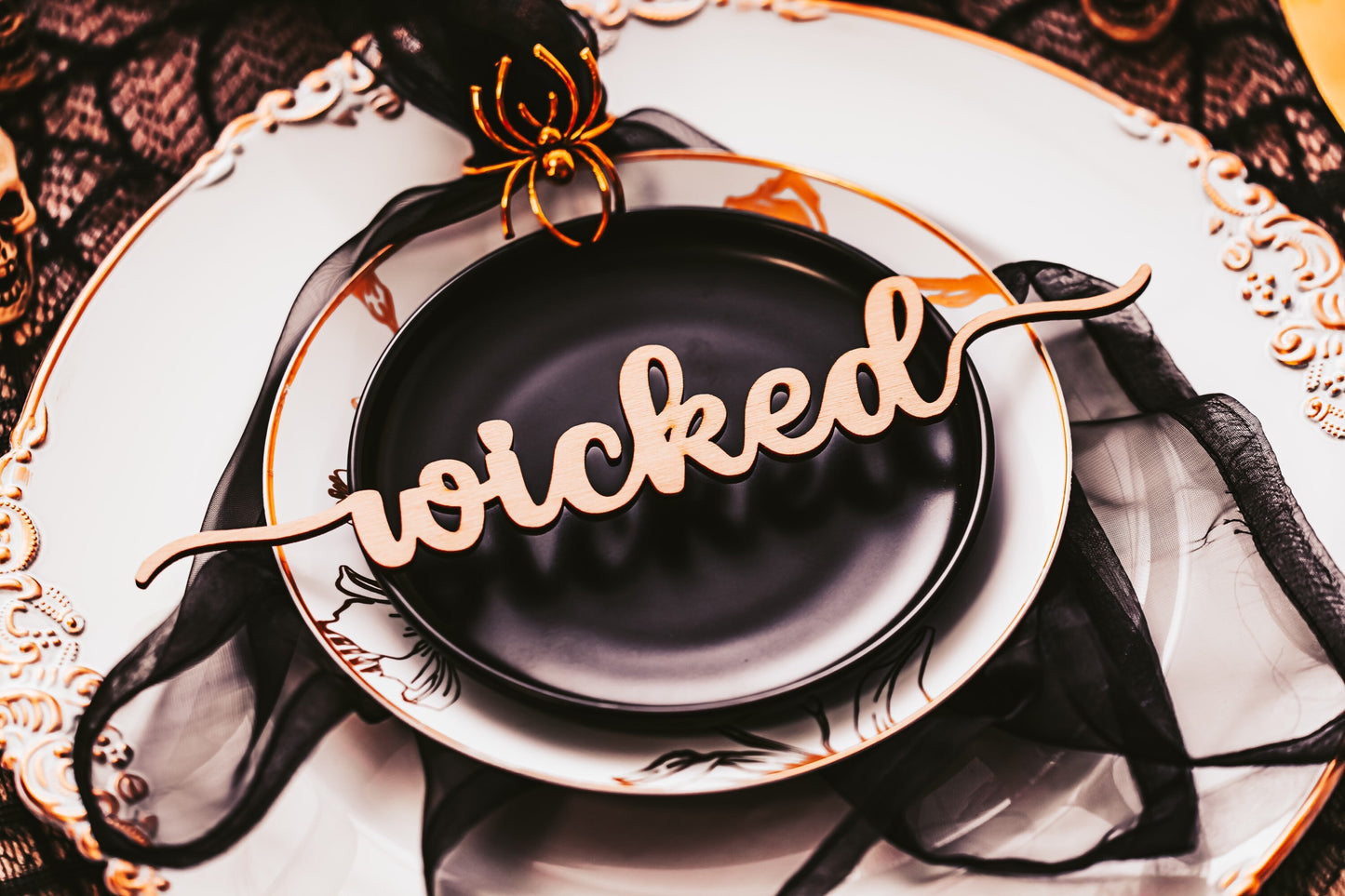 Halloween 10 Inch Place Cards For Halloween Dinner Party Decorations, Scary Halloween Place Card Decor For Spooky Dinner Party