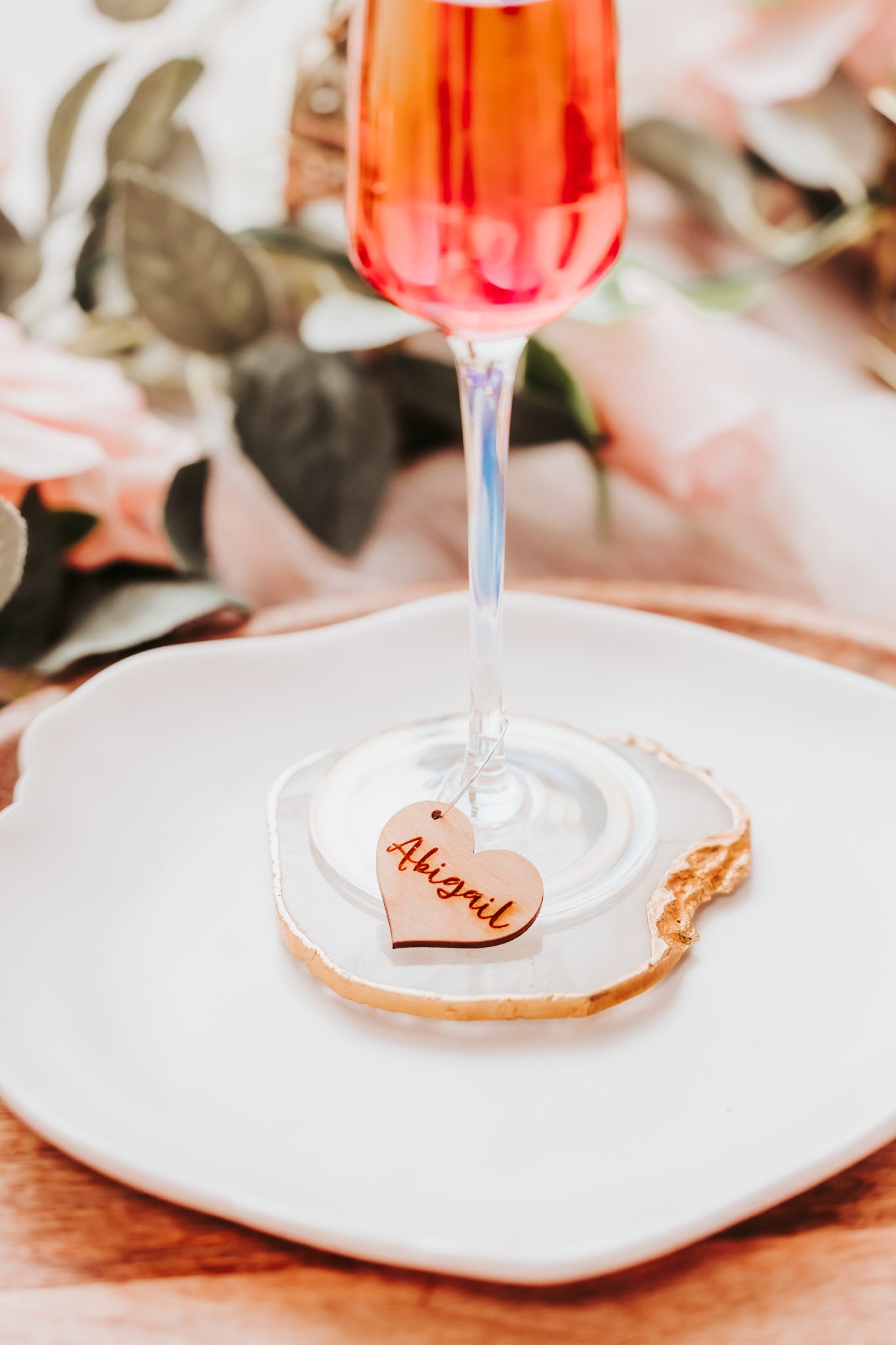 Cute Laser Cut Wedding Name Place Card Wine Glass Charm, Personalized Wedding Party Laser Cut Name Wine Glass Charm Guest Name Cutout