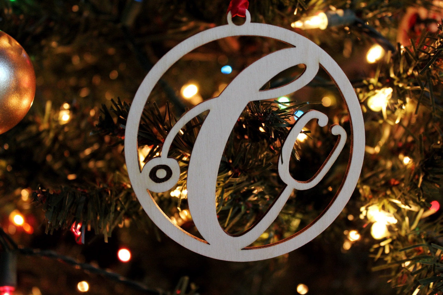 Nurses Stethoscope Monogram Christmas Ornaments, Nurse Initial Monogrammed Stethoscope Holiday Ornament Decor