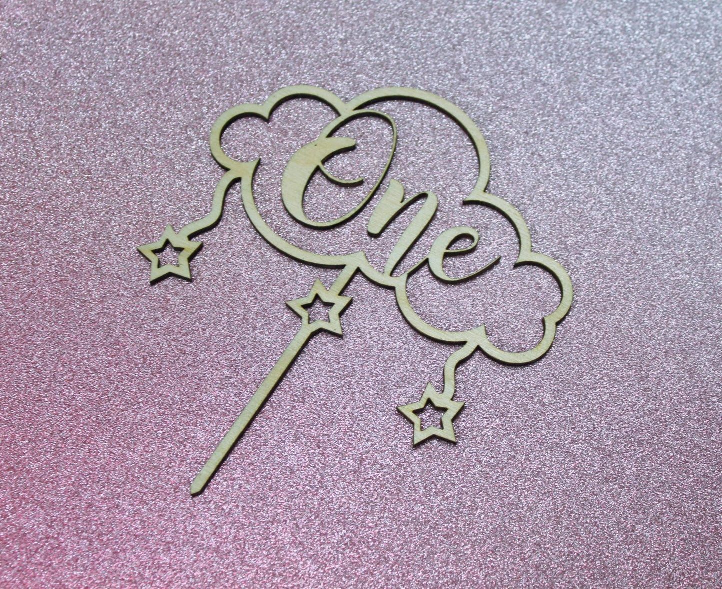 Baby Girls Cloud And Stars Cake Topper For Her, Girls Cute Cloud Sky Themed Cake Decoration for Girl