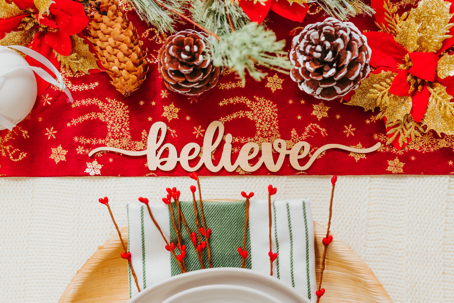 Holiday Place Cards And Napkin Rings