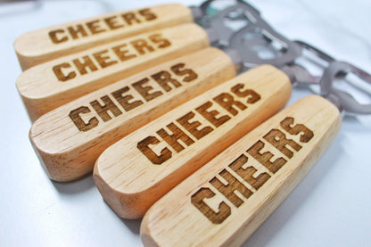 Cheers Wooden Bottle Opener Birthday Party Favors, Custom Birthday Party Favors For Him Black Friday Sale