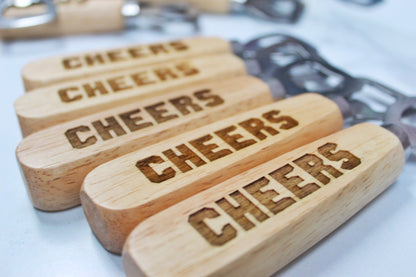 Cheers Wooden Bottle Opener Birthday Party Favors, Custom Birthday Party Favors For Him Black Friday Sale