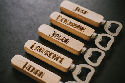 Personalized Wooden Bottle Opener Groomsman Proposal Wedding Party Gift, Custom Wooden Bottle Opener Gift For Men, Manly Best Man Proposal