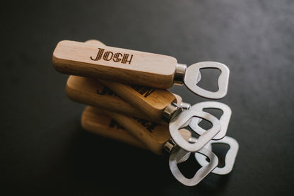 Personalized Wooden Bottle Opener Groomsman Proposal Wedding Party Gift, Custom Wooden Bottle Opener Gift For Men, Manly Best Man Proposal