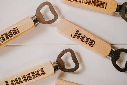 Custom Name Wooden Engraved Bottle Opener Gift For Him, Personalized Father’s Day Gift For Dad