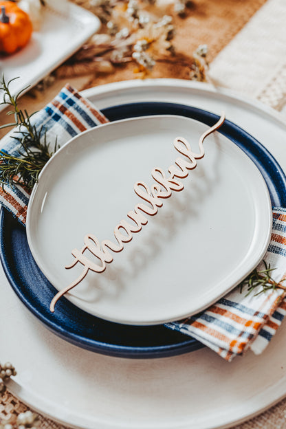 Thanksgiving Place Card Setting Table Decor For Thanksgiving Dinner, 10 inch Friendsgiving Place Setting Table Decor