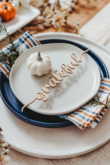 Thanksgiving Place Card Setting Table Decor For Thanksgiving Dinner, 10 inch Friendsgiving Place Setting Table Decor