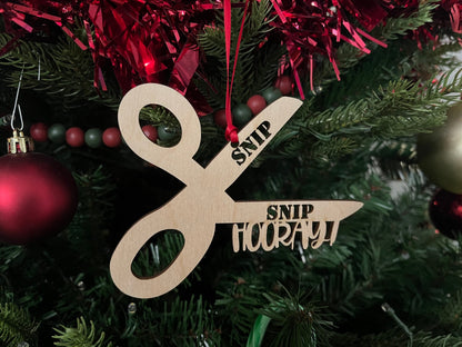 Funny Vasectomy Christmas Ornament Snip Snip Hooray Scissors Hanging Ornament With String Hilarious White Elephant Gag Gift For Him