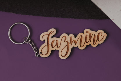 Girls Lunch Box Personalized Wooden Name Keychain Gift For Teens Women Custom Engraved Name Diaper Bag Gift Key Ring For Car Keys Lunch Box