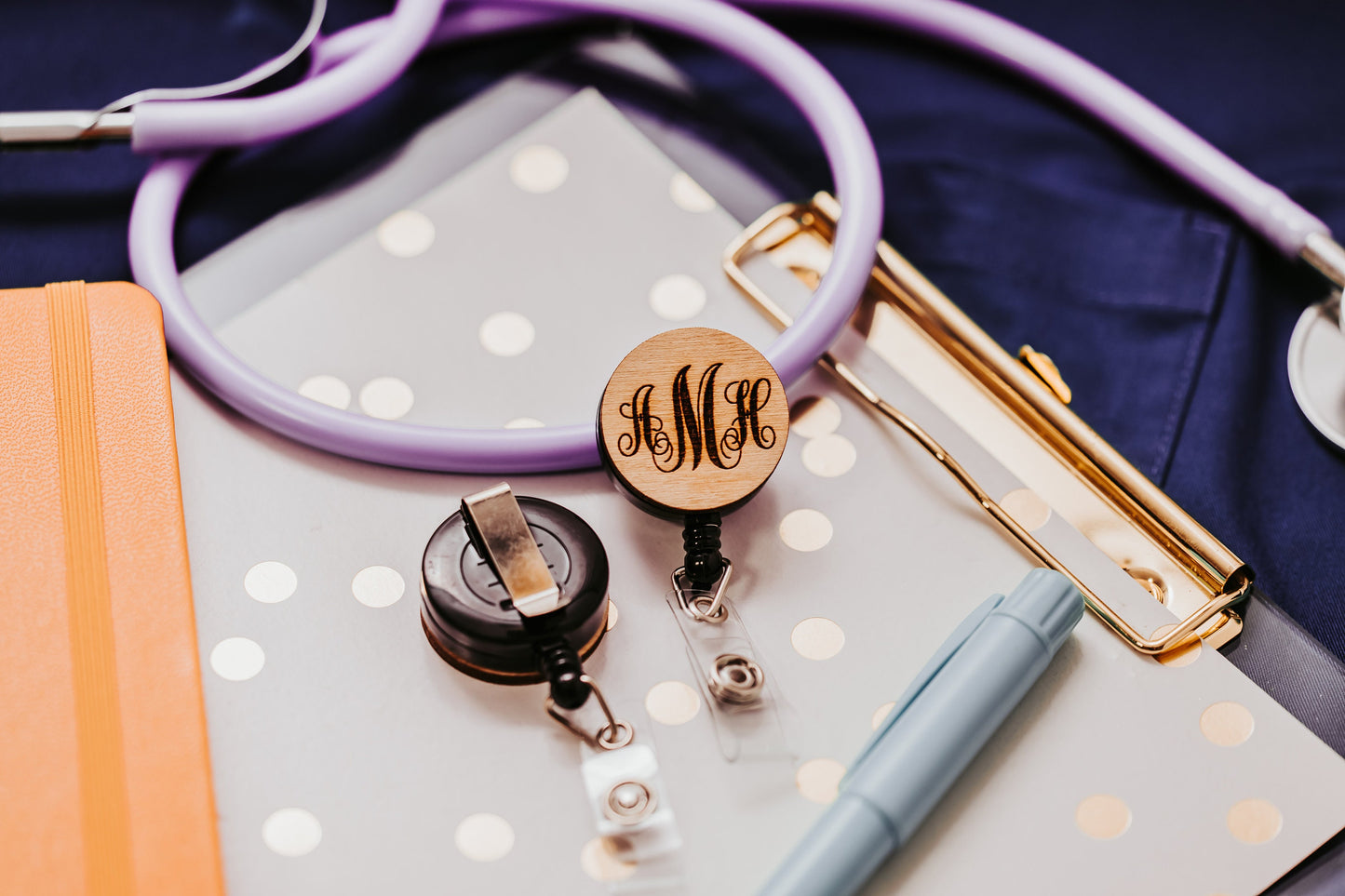 Registered Nurse LPN Name Custom Cute Monogram NICU Badge Graduation Gift Retractable Badge Reel Monogrammed Work Badge Work ID Personalized