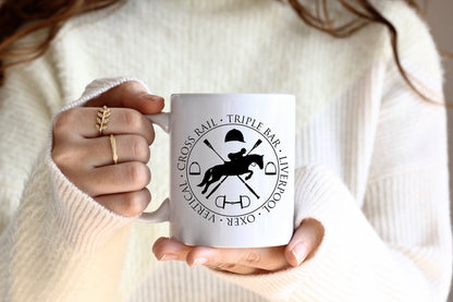 Hunter Jumper Coffee Mug Gift For Her Trainer, Horse Jumper Hunter Equestrian Gift For Mom Gift For Trainer Cross Rail