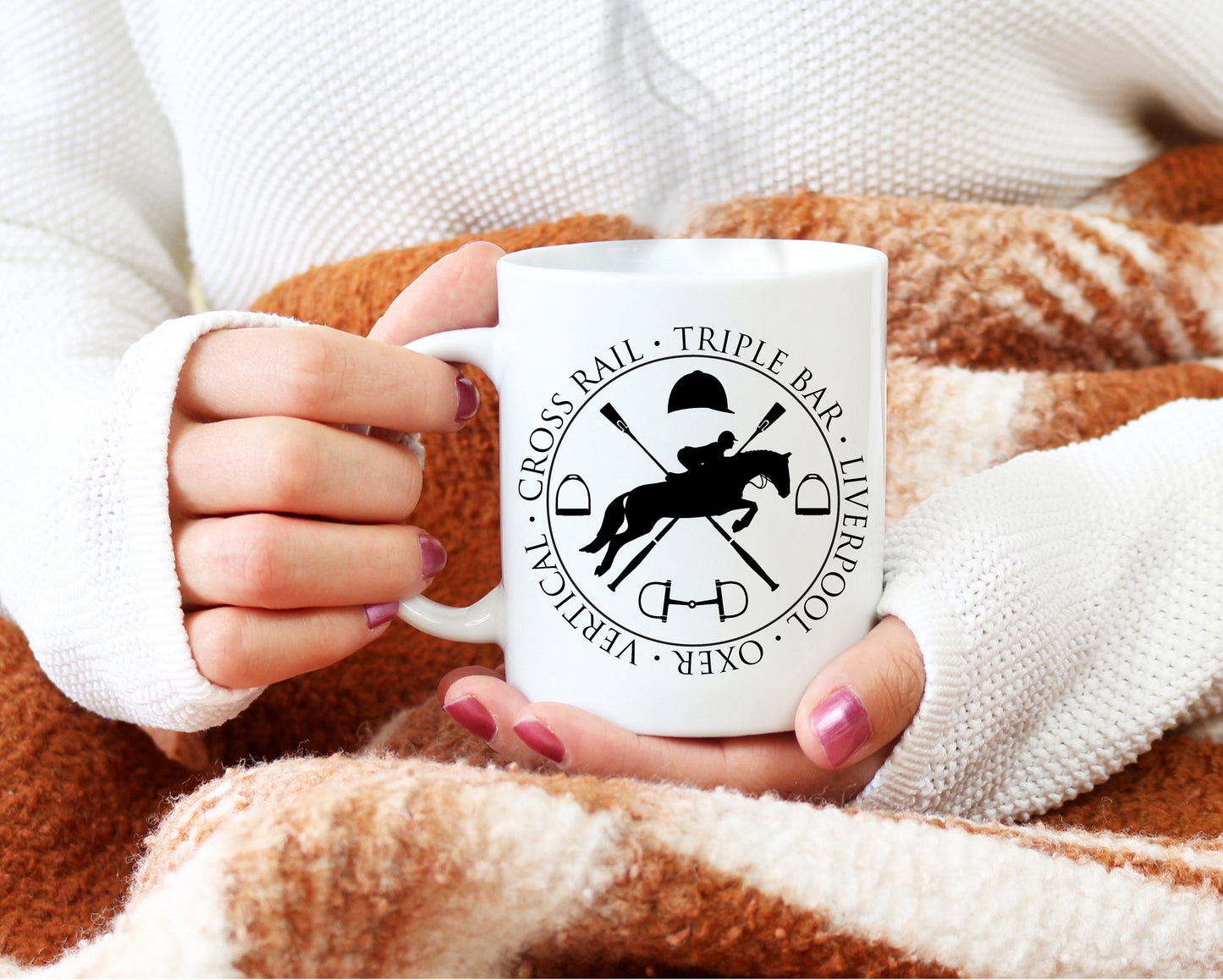 Hunter Jumper Coffee Mug Gift For Her Trainer, Horse Jumper Hunter Equestrian Gift For Mom Gift For Trainer Cross Rail