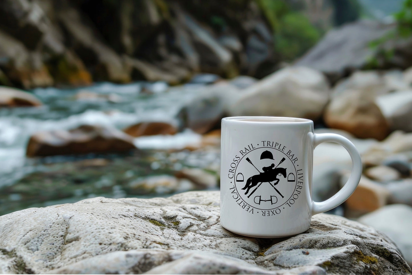 Hunter Jumper Coffee Mug Gift For Her Trainer, Horse Jumper Hunter Equestrian Gift For Mom Gift For Trainer Cross Rail