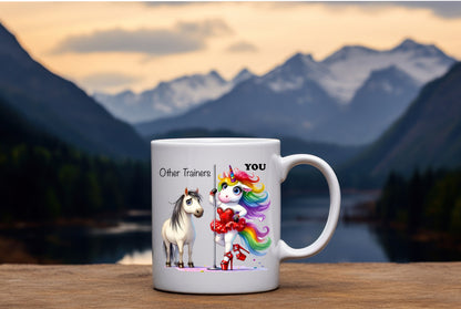 Horse Equestrian Trainer Unicorn Funny Coffe Mug Gag Gift For Her, Funny Horse Trainer Coffee Cup Other Trainers And You Unicorn Coffee Mug