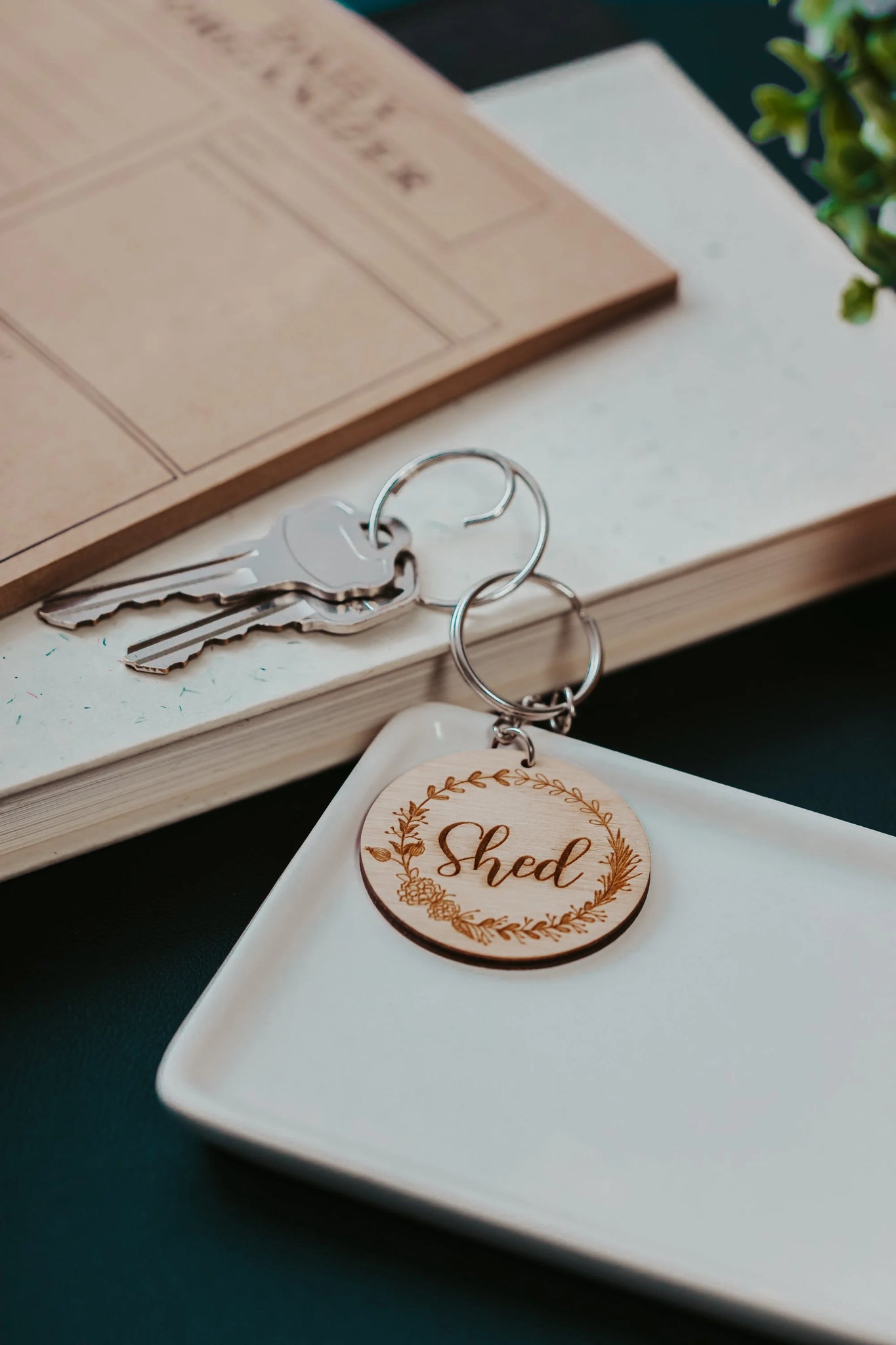 Floral Shed Keychain Gift For Her, Mom Boss Work She Shed Key Fob Christmas Gift For Boss Lady