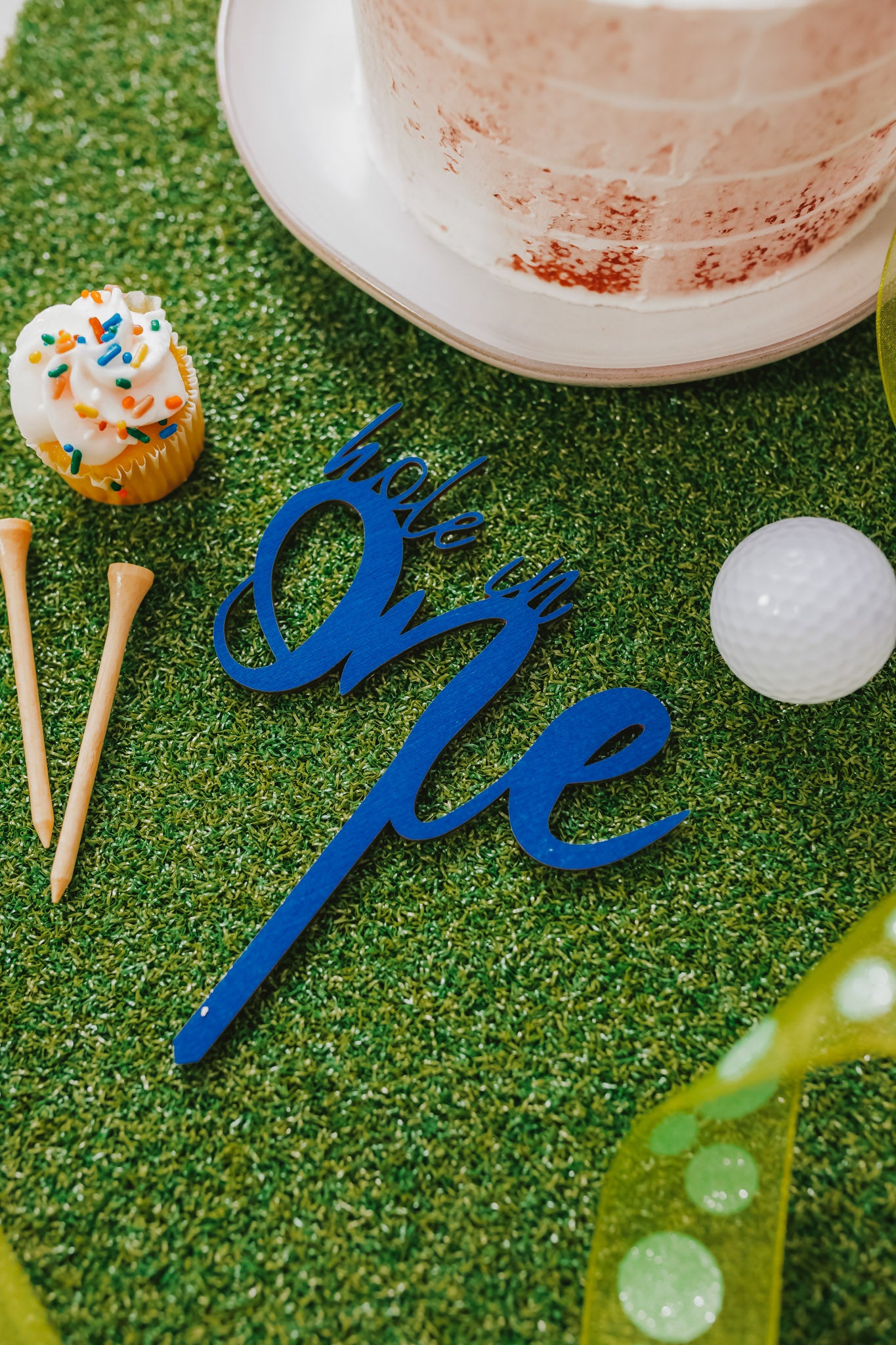 Hole In One Navy Blue Cake Topper For Boys First Golf Birthday, Hole In One Boys Cake Topper For Baby Boy Cake Smash Photoshoot