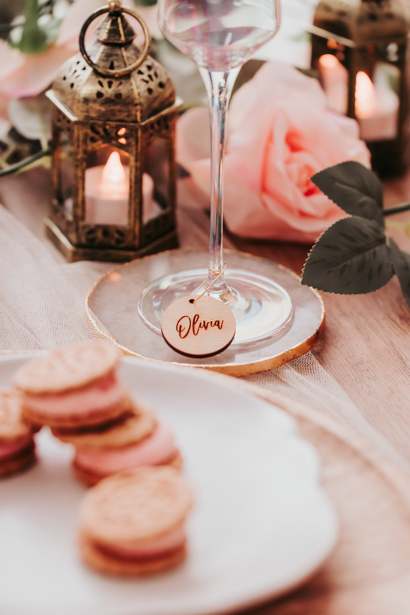 Cute Laser Cut Wedding Wine Glass Charm Place Cards, Personalized Wedding Party Laser Cut Name Plate Setting Guest Name Cutout