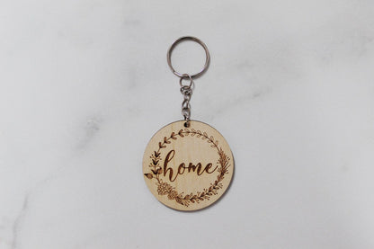 Floral Home Keychain Gift For Her, Flower Frame House Warming Christmas Gift For Mom