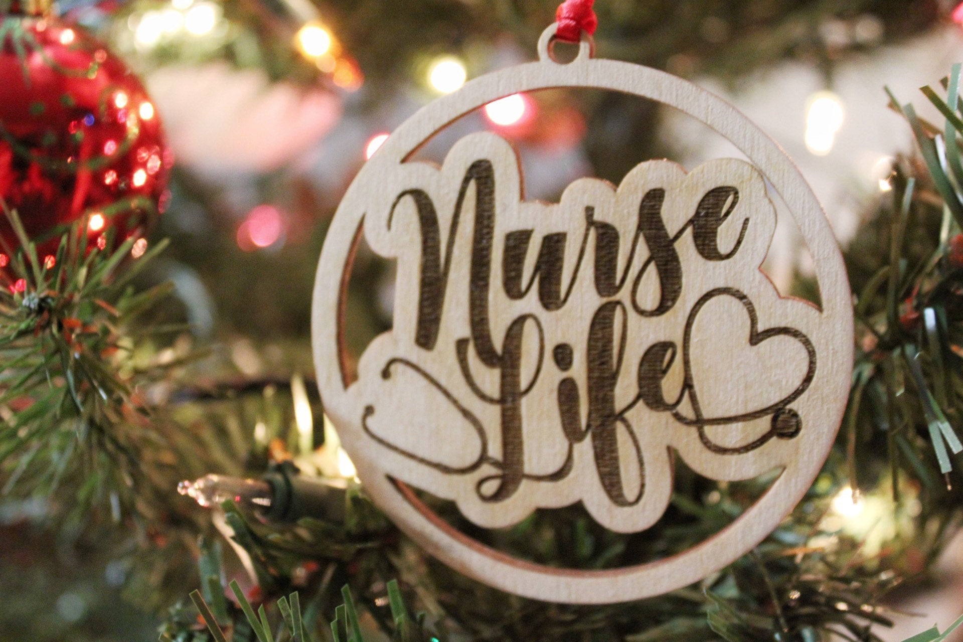 Nurse Life Christmas Ornament Gift For Her, Nursing Life Christmas Ornament Gift For Registered Nurse BSN CNA
