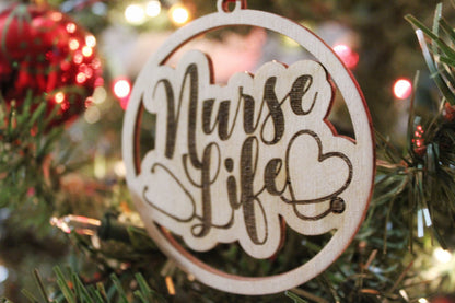 Nurse Life Christmas Ornament Gift For Her, Nursing Life Christmas Ornament Gift For Registered Nurse BSN CNA