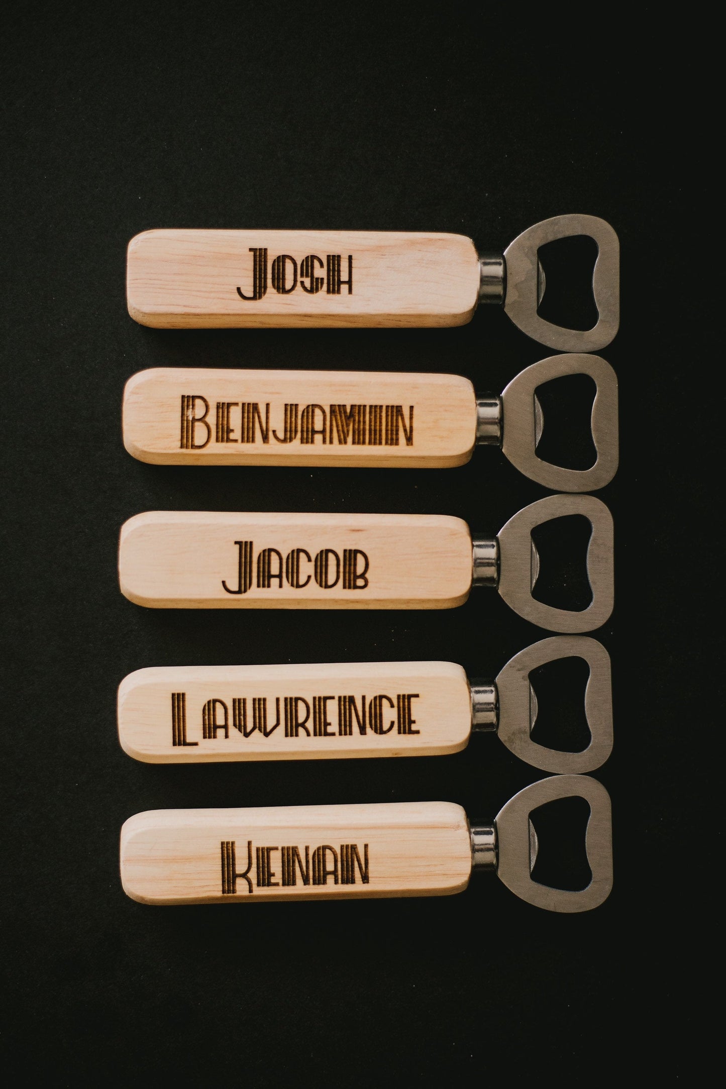 Custom Wooden Bottle Opener With Name Beer Gift For Him, Personalized Wooden Engraved Bottle Opener Fathers Day Gift For Dad