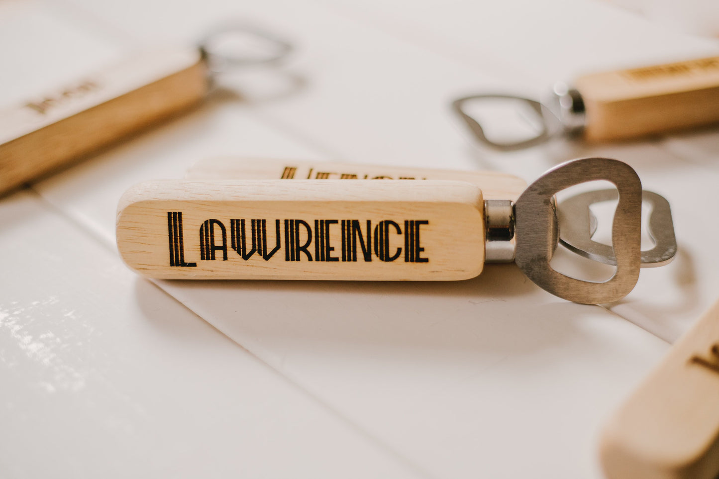 Wooden Personalized Engraved Bottle Opener Gift For Dad, Custom Wooden Bottle Opener Groomsman Gift For Him