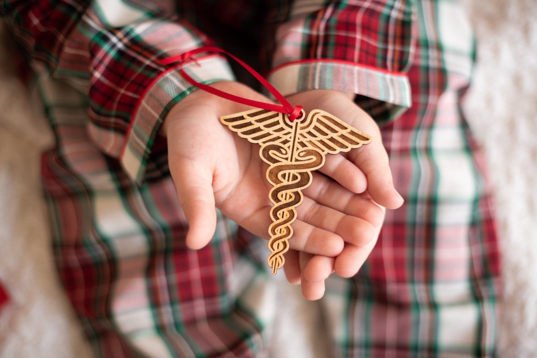 Caduceus Medical Nurse Christmas Ornament Gift, Medicine Symbol Nursing Doctor Home Decor Gift