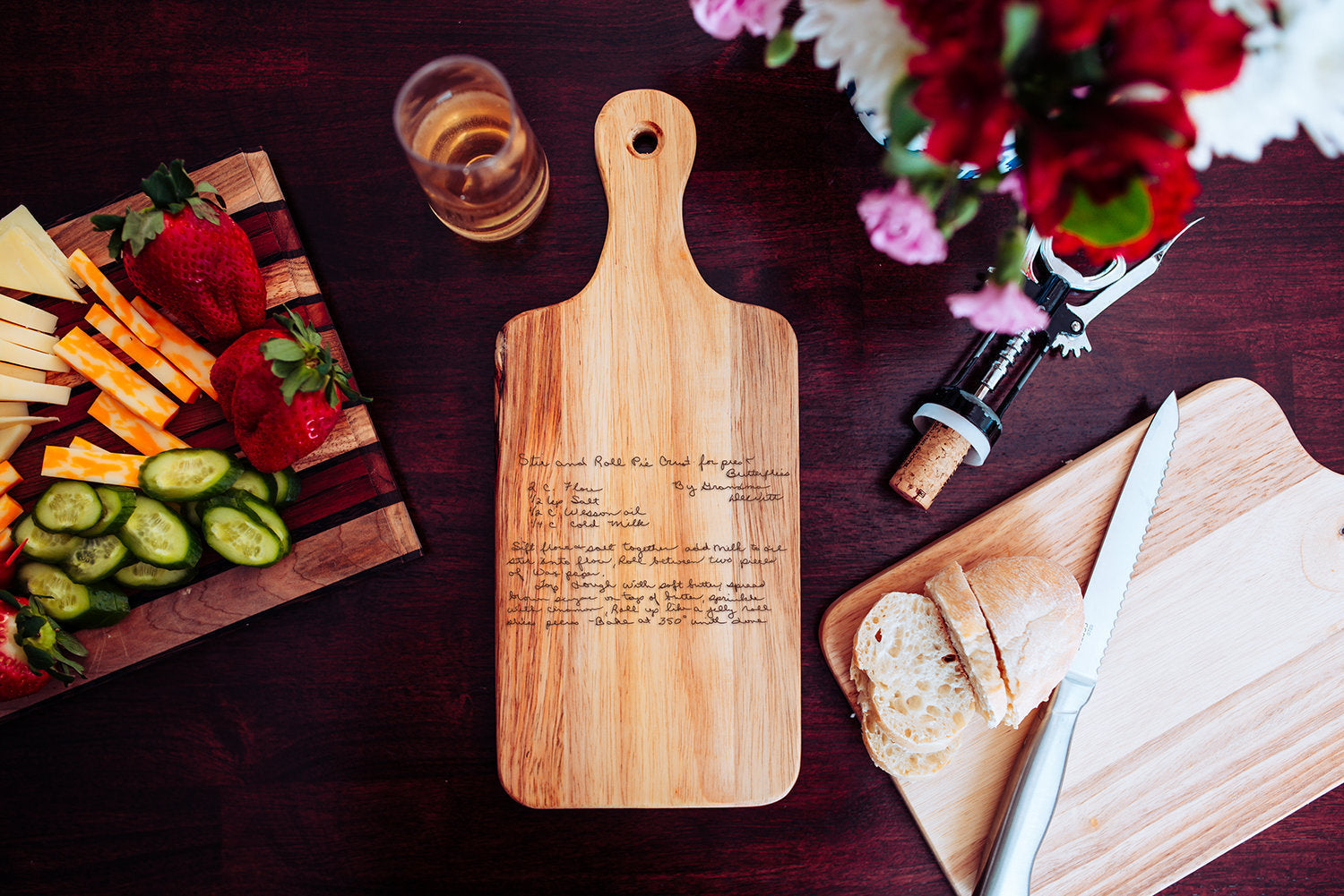 Personalized Handwritten Recipe Cutting Board Gift For Mothers Day, Mothers Day Keepsake Cutting Board With Grandmas Recipe Gift For Her