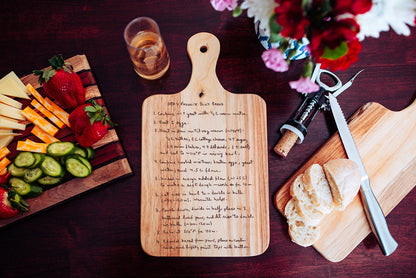 Heirloom Personalized Handwritten Cutting Board Grief Loss Memorial Gift, Custom Keepsake Heirloom Gift For Loved One