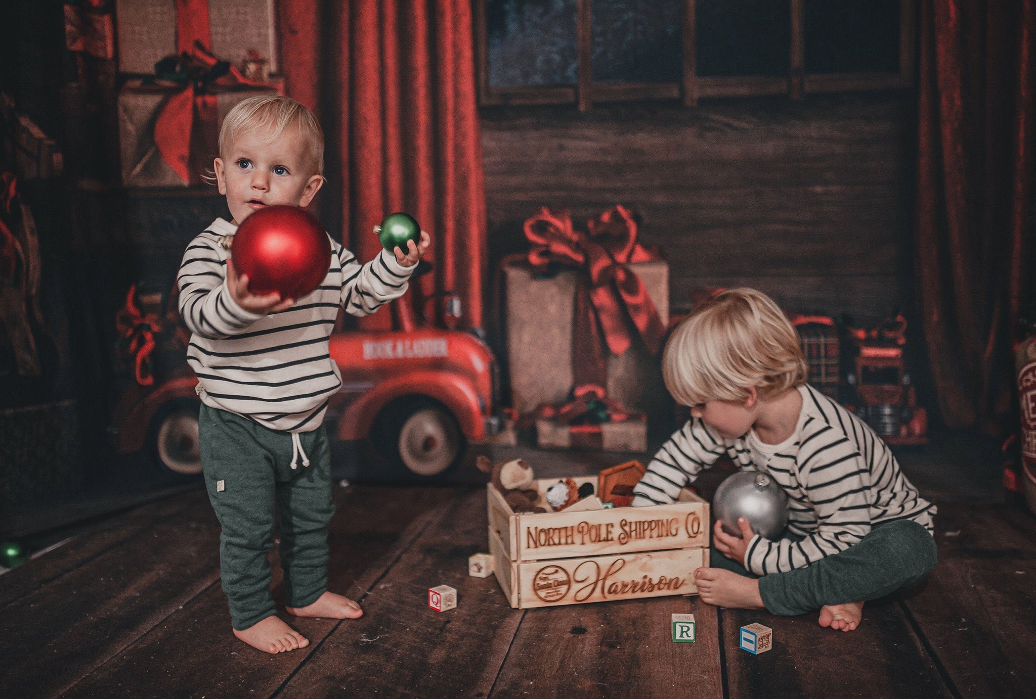Custom Christmas Eve Crate Personalized Santa Sack Alternative Gift For Kids, Custom Night Before Christmas Eve PJ Box With Engraved Name