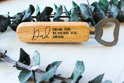 Wooden Handle Father's Day Bottle Opener Gift For Him Dad,  Personalized Wedding Birthday Gift For Dad Groomsman Opa Gramps Grandpa