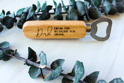 Wooden Handle Father's Day Bottle Opener Gift For Him Dad,  Personalized Wedding Birthday Gift For Dad Groomsman Opa Gramps Grandpa