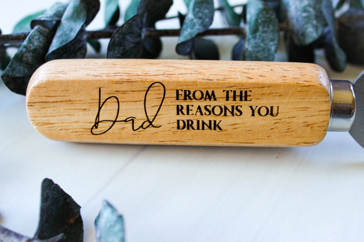 Wooden Handle Father's Day Bottle Opener Gift For Him Dad,  Personalized Wedding Birthday Gift For Dad Groomsman Opa Gramps Grandpa