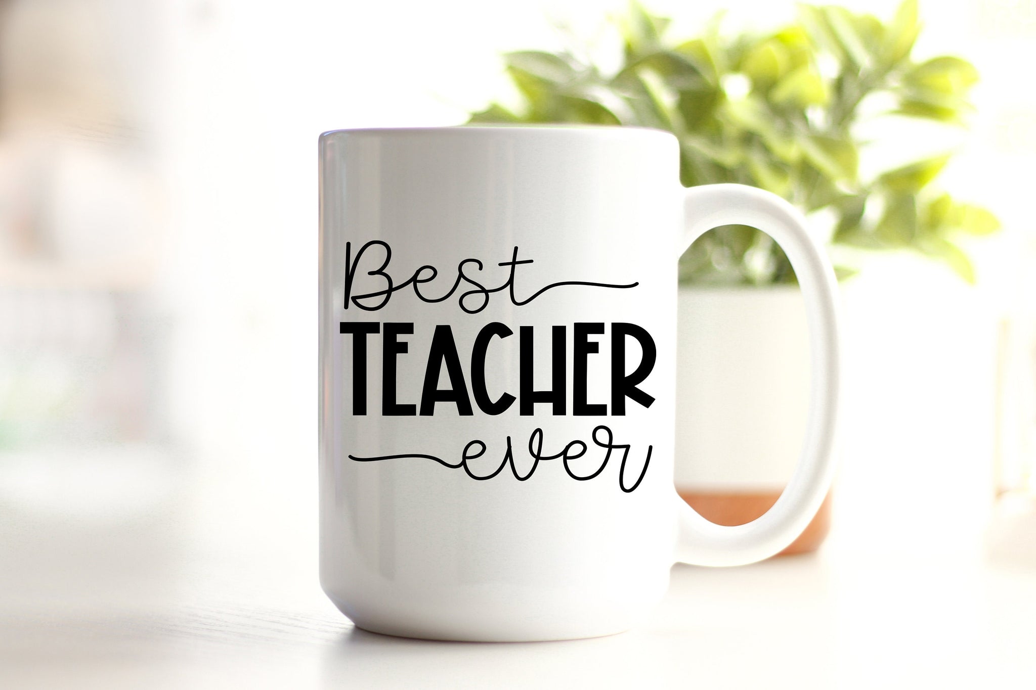 Best Teacher Ever Coffee Mug Gift For Teacher Appriciation Week, End Of The Year Teacher Back To School Christmas Gift For Her