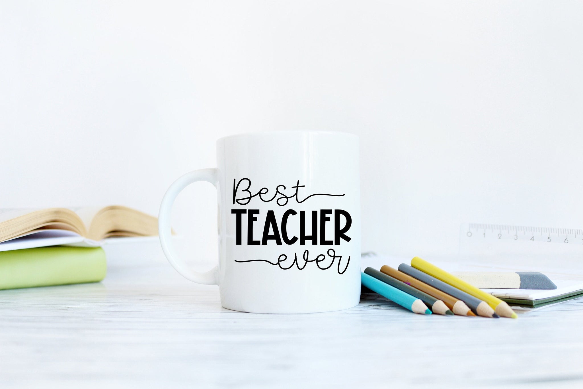 Best Teacher Ever Coffee Mug Gift For Teacher Appriciation Week, End Of The Year Teacher Back To School Christmas Gift For Her
