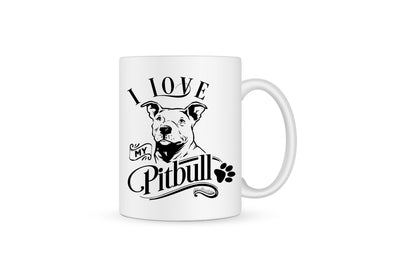 I Love My Pitbull Terrier Coffee Mug Gift For Dog Lover Gift For Her, I Love My Pitbull Coffee Mug Gift