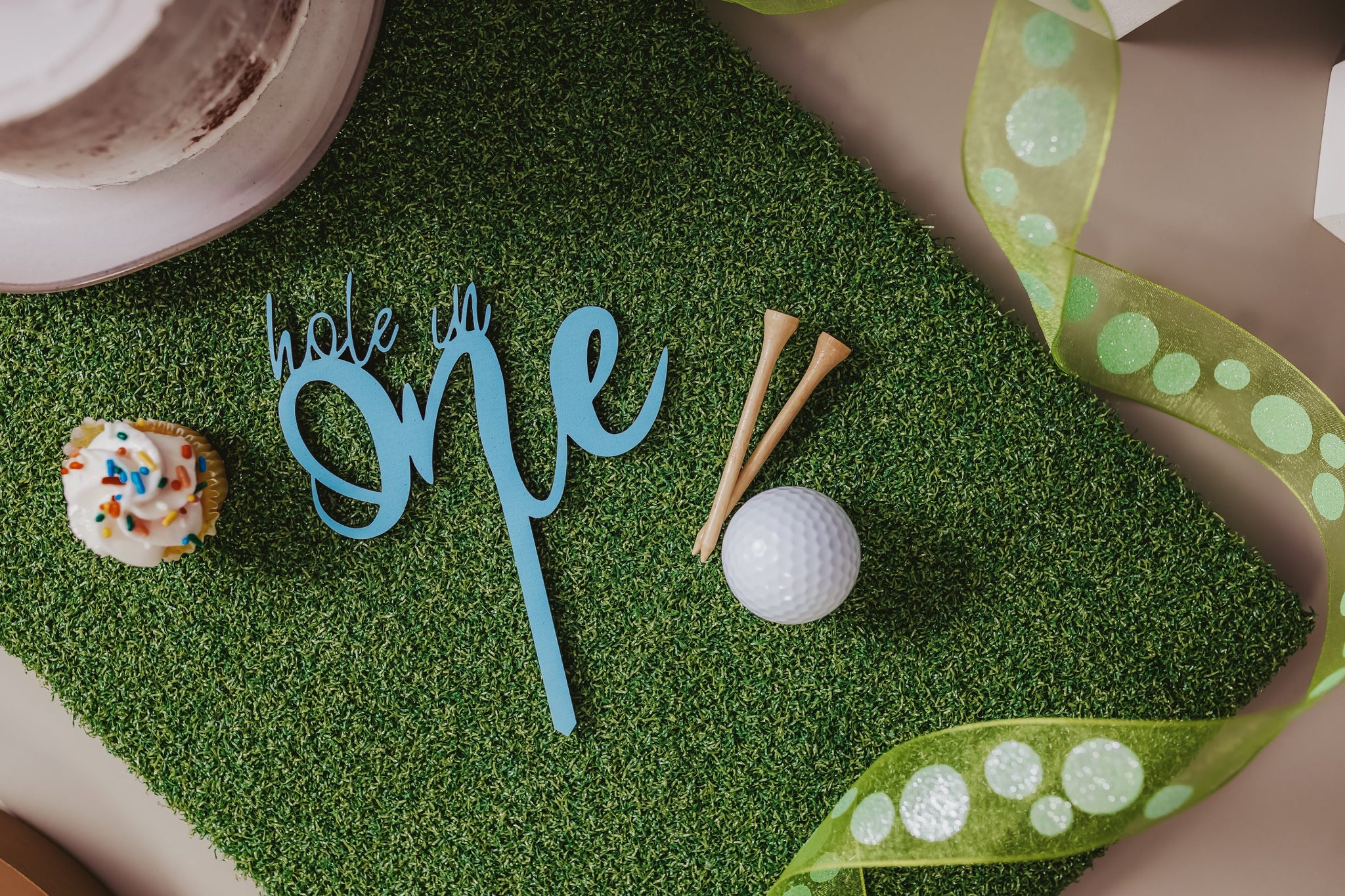 Hole In One Baby Blue Cake Topper For Boys First Golf Birthday, Hole In One Boys Cake Topper For Baby Boy Cake Smash Photoshoot