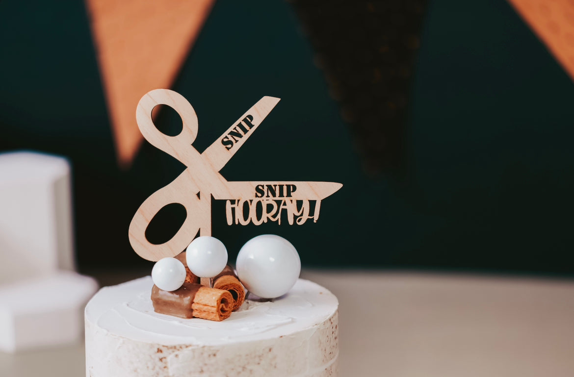 Funny Vasectomy Wooden Cake Topper, Snip Snip Hooray Cake Topper Vasectomy Party For Him